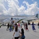 A PIA flight arrives at Skardu International Airport in Gilgit-Baltistan. (Photo: Imran Ahmed Hunzai/KarakoramToday.com)