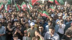 PTI Gilgit-Baltsitan protests in Gilgit on call of former PM Imran Khan